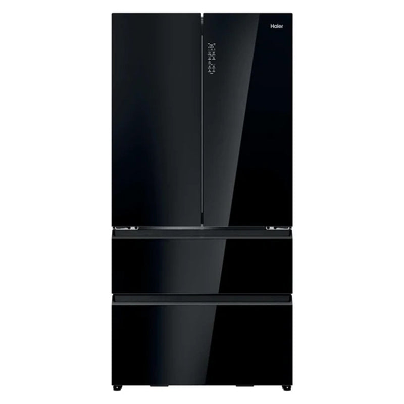Haier FD 90 Series 7 703L Freestanding French Door Fridge Freezer - Glass Inox | HFR79F19DFGB from Haier - DID Electrical