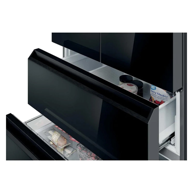 Haier FD 90 Series 7 703L Freestanding French Door Fridge Freezer - Glass Inox | HFR79F19DFGB from Haier - DID Electrical