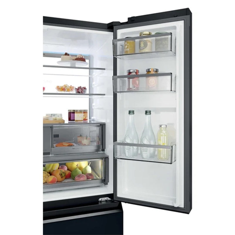 Haier FD 90 Series 7 703L Freestanding French Door Fridge Freezer - Glass Inox | HFR79F19DFGB from Haier - DID Electrical
