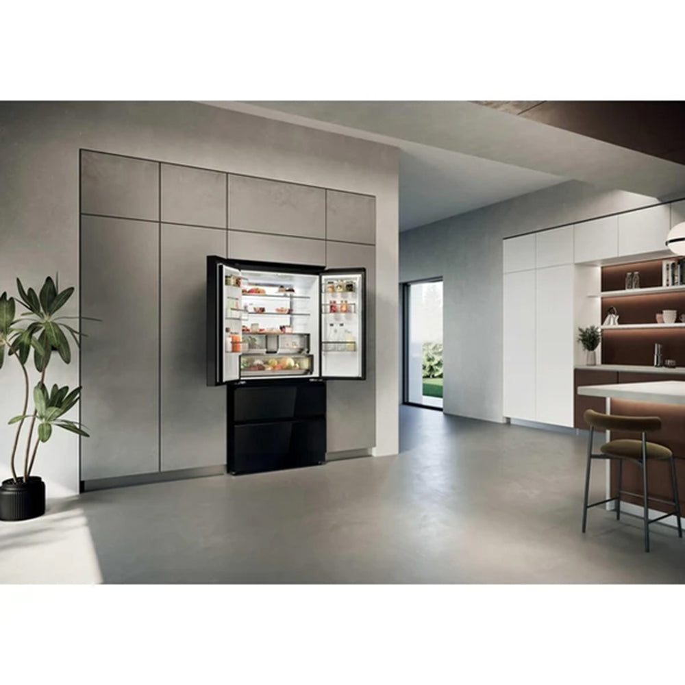 Haier FD 90 Series 7 703L Freestanding French Door Fridge Freezer - Glass Inox | HFR79F19DFGB from Haier - DID Electrical