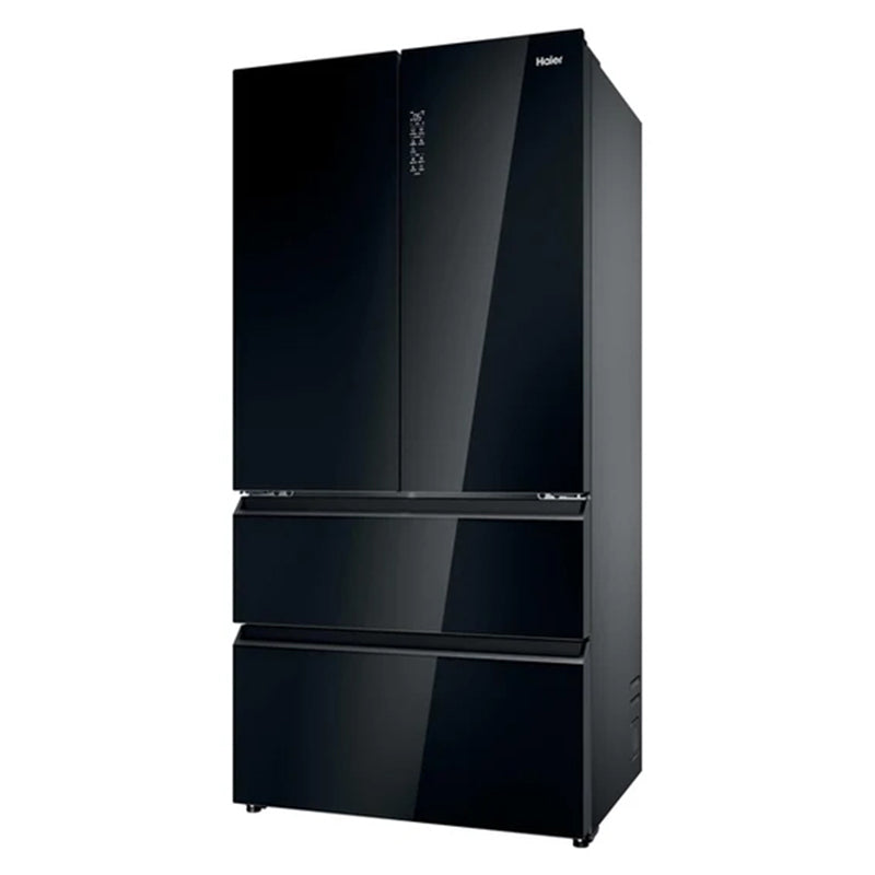 Haier FD 90 Series 7 703L Freestanding French Door Fridge Freezer - Glass Inox | HFR79F19DFGB from Haier - DID Electrical