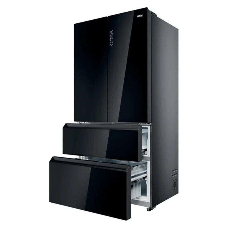 Haier FD 90 Series 7 703L Freestanding French Door Fridge Freezer - Glass Inox | HFR79F19DFGB from Haier - DID Electrical