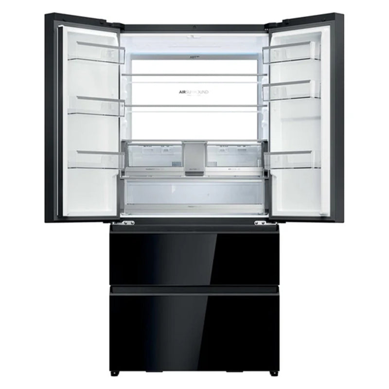 Haier FD 90 Series 7 703L Freestanding French Door Fridge Freezer - Glass Inox | HFR79F19DFGB from Haier - DID Electrical