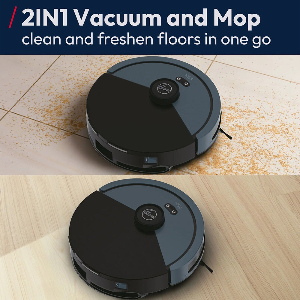 Hoover Hydro Pro Robot Vacuum Cleaner and Mop - Metallic Harbor Blue | HG450HP from Hoover - DID Electrical