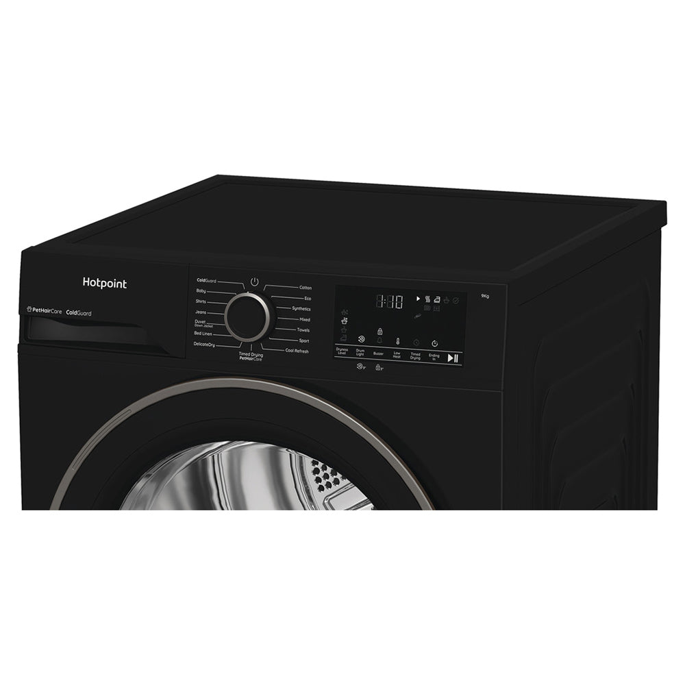 Hotpoint 9KG Freestanding Heat Pump Tumble Dryer - Black | HHDD90BBIRE from Hotpoint - DID Electrical