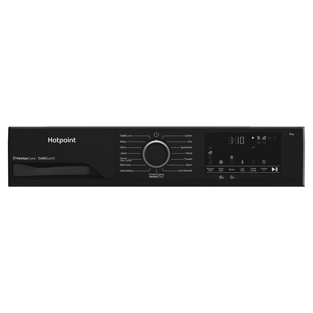 Hotpoint 9KG Freestanding Heat Pump Tumble Dryer - Black | HHDD90BBIRE from Hotpoint - DID Electrical
