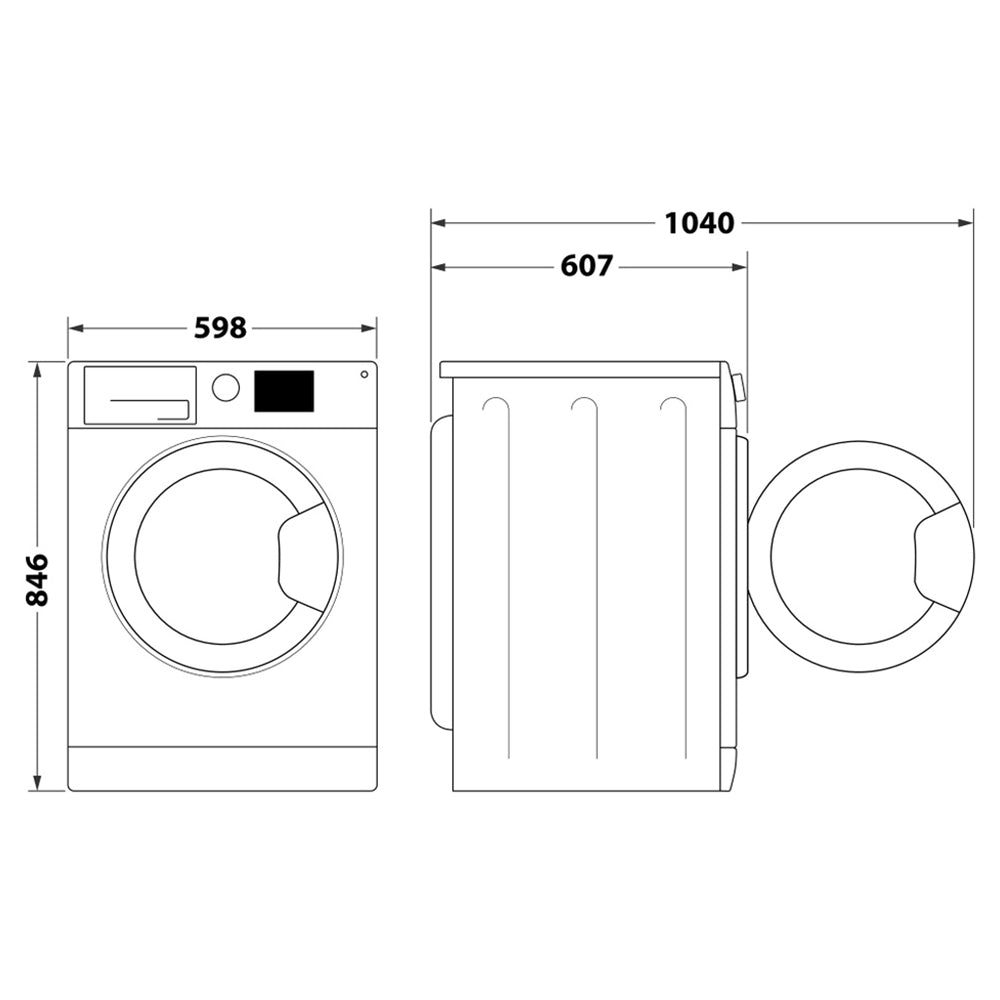 Hotpoint 9KG Freestanding Heat Pump Tumble Dryer - Black | HHDD90BBIRE from Hotpoint - DID Electrical