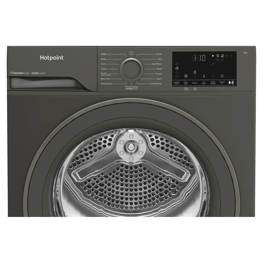 Hotpoint 9KG Freestanding Heat Pump Tumble Dryer - Dark Grey | HHDD90GGIRE from Hotpoint - DID Electrical