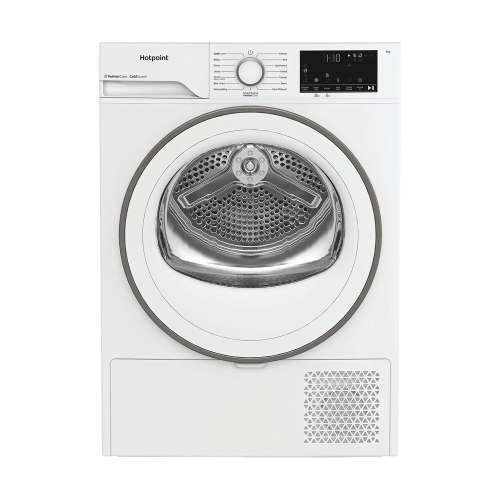 Hotpoint 9KG Freestanding Heat Pump Tumble Dryer - White | HHDD90WWIRE from Hotpoint - DID Electrical ()