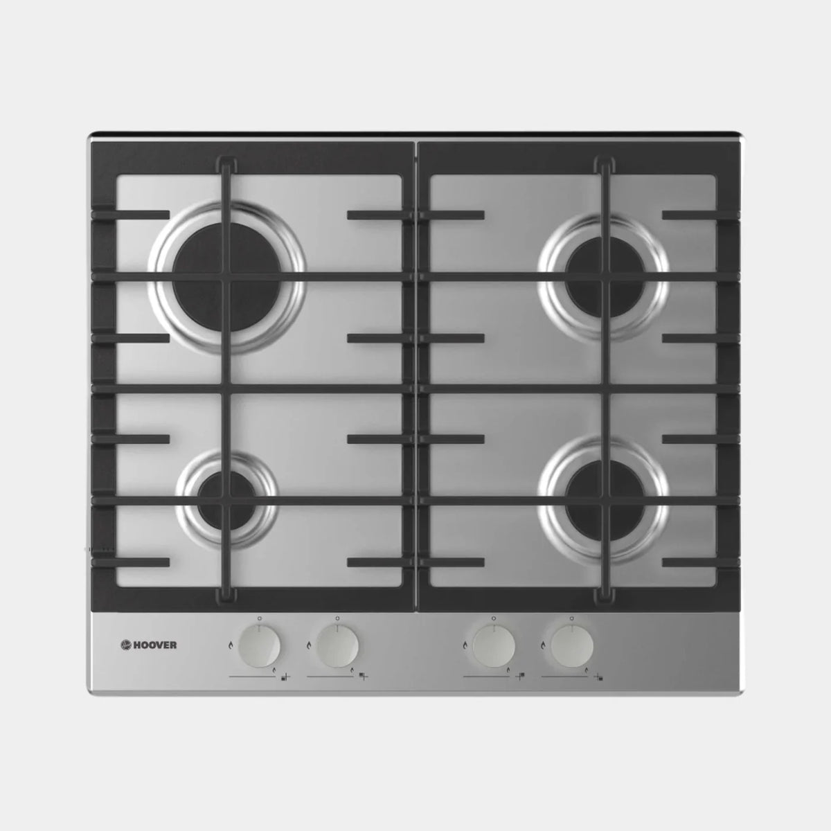 Hoover H-Hob 300 60CM 4 Zone Gas Hob - Stainless Steel | HHG6BRMX