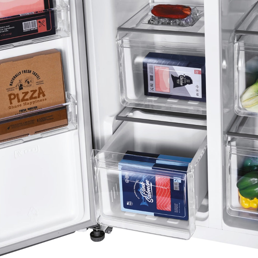 Hoover H-Fridge 500 Maxi 521L Frost Free American Freestanding Fridge Freezer - Inox | HHSBSO-6174XK-1 from Hoover - DID Electrical