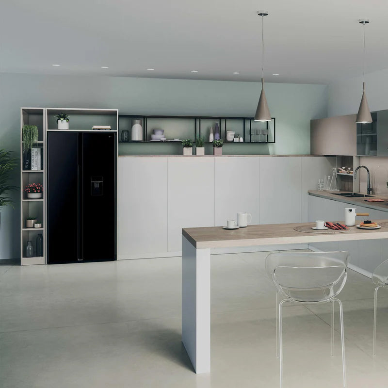 Hoover H-Fridge 500 Maxi 532L Frost Free Freestanding American Fridge Freezer - Black | HHSBSO6174BWDK-1 from Hoover - DID Electrical