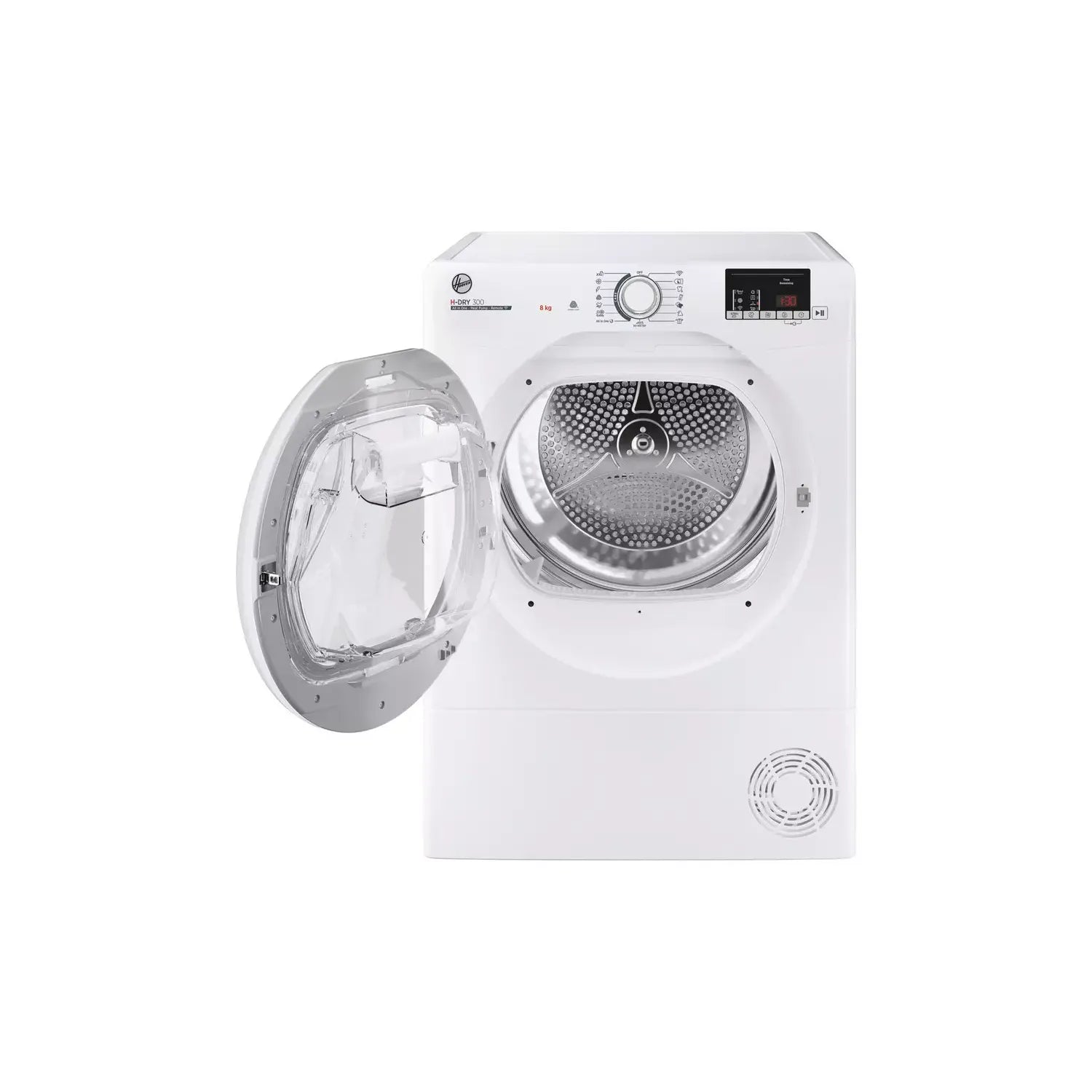 Hoover H-DRY 300 8KG Freestanding Heat Pump Tumble Dryer - White | HLE H8A2DE-80 from Hoover - DID Electrical ()