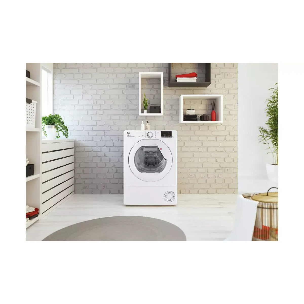 Hoover H-DRY 300 8KG Freestanding Heat Pump Tumble Dryer - White | HLE H8A2DE-80 from Hoover - DID Electrical