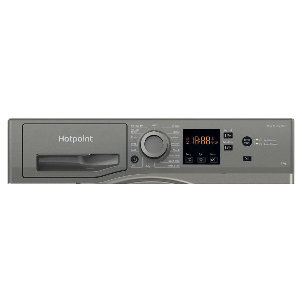 Hotpoint 9KG 1400RPM Freestanding Washing Machine - Graphite | HNR9W64GGIRE from Hotpoint - DID Electrical