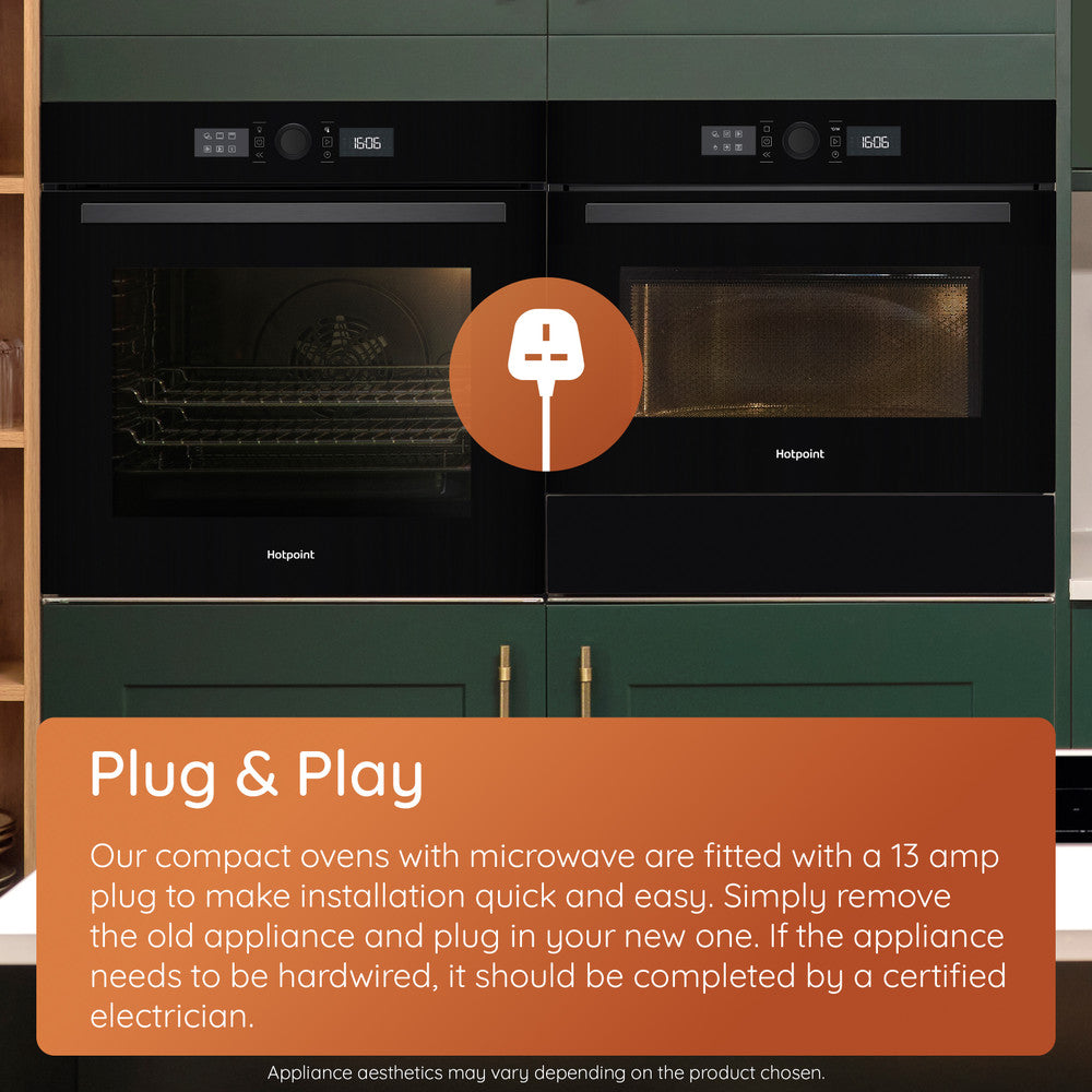 Hotpoint 71L Built-In Multifunction Electric Single Oven - Black | HO3K55CBUK from Hotpoint - DID Electrical
