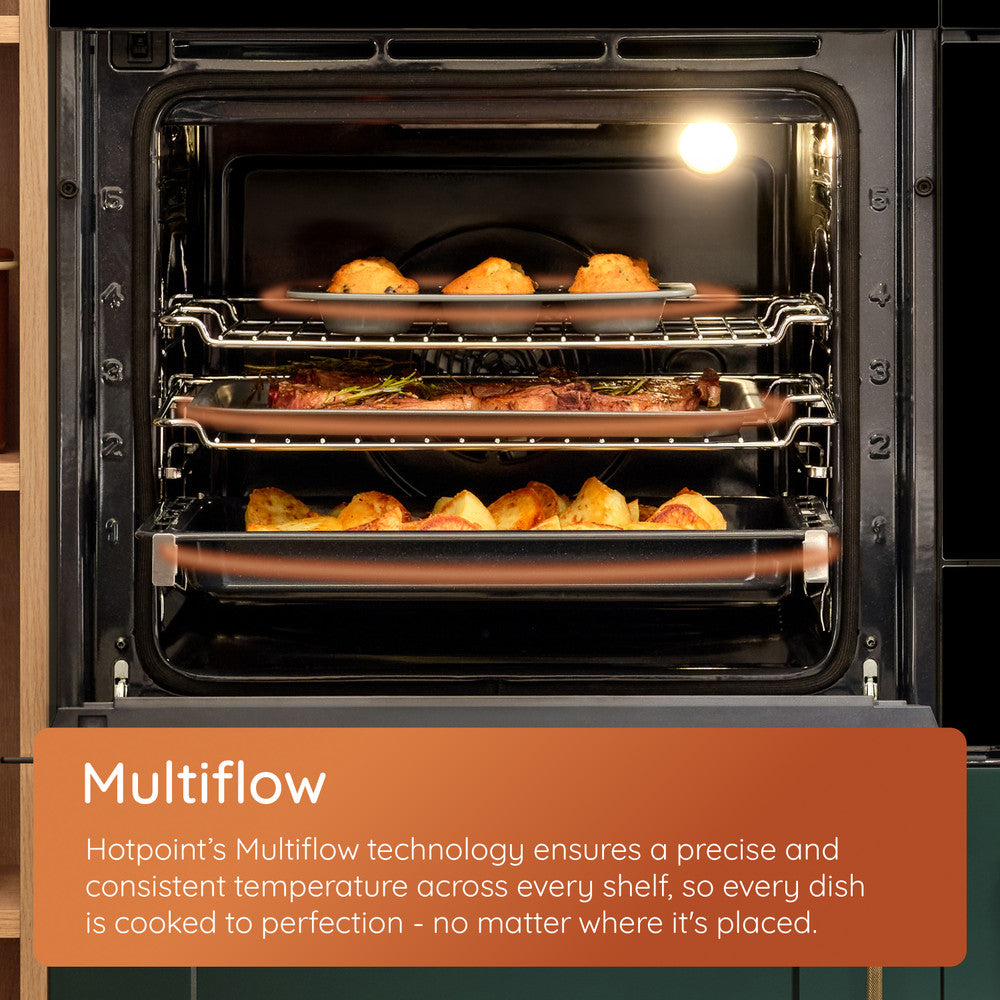 Hotpoint 71L Built-In Multifunction Electric Single Oven - Black | HO3K55CBUK from Hotpoint - DID Electrical