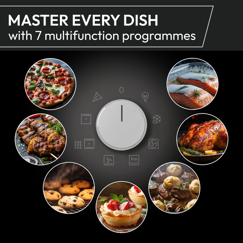 Hoover H-Oven 300 70L Built-In Multifunction Electric Single Oven - Black | HOC3T587A8B