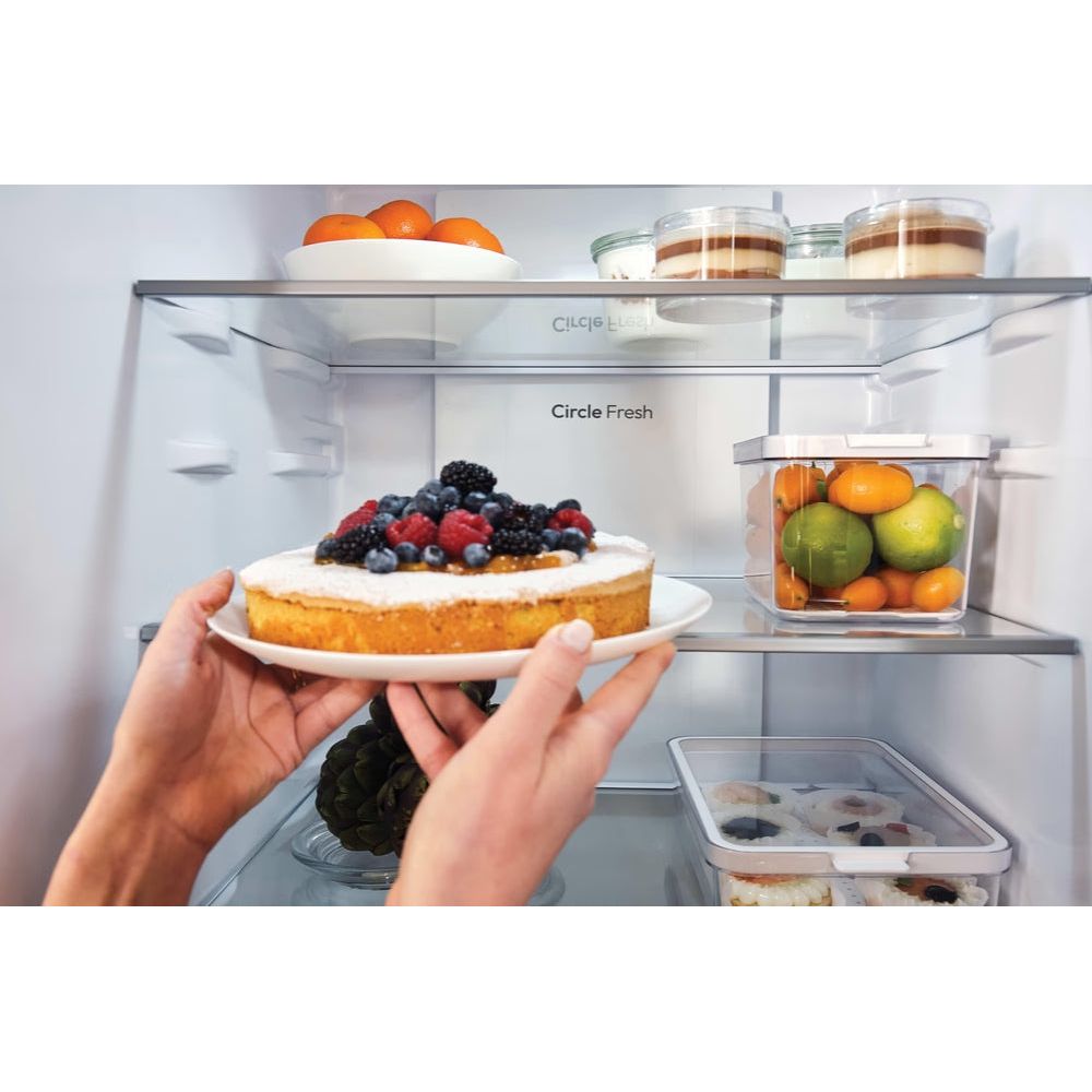 Hoover H-COMBI 300 355 Frost Free Freestanding Fridge Freezer - Inox | HONCQ2T618EXK from Hoover - DID Electrical