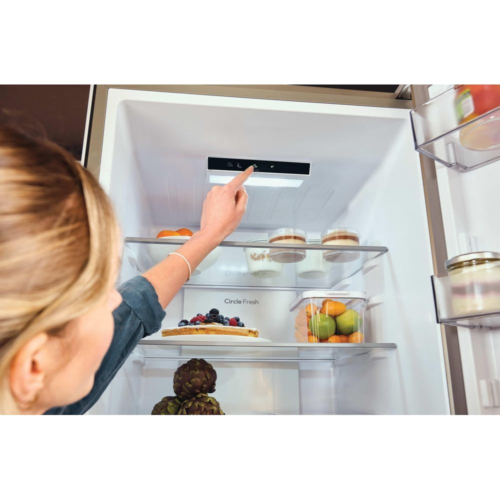 Hoover H-COMBI 300 355 Frost Free Freestanding Fridge Freezer - Inox | HONCQ2T618EXK from Hoover - DID Electrical