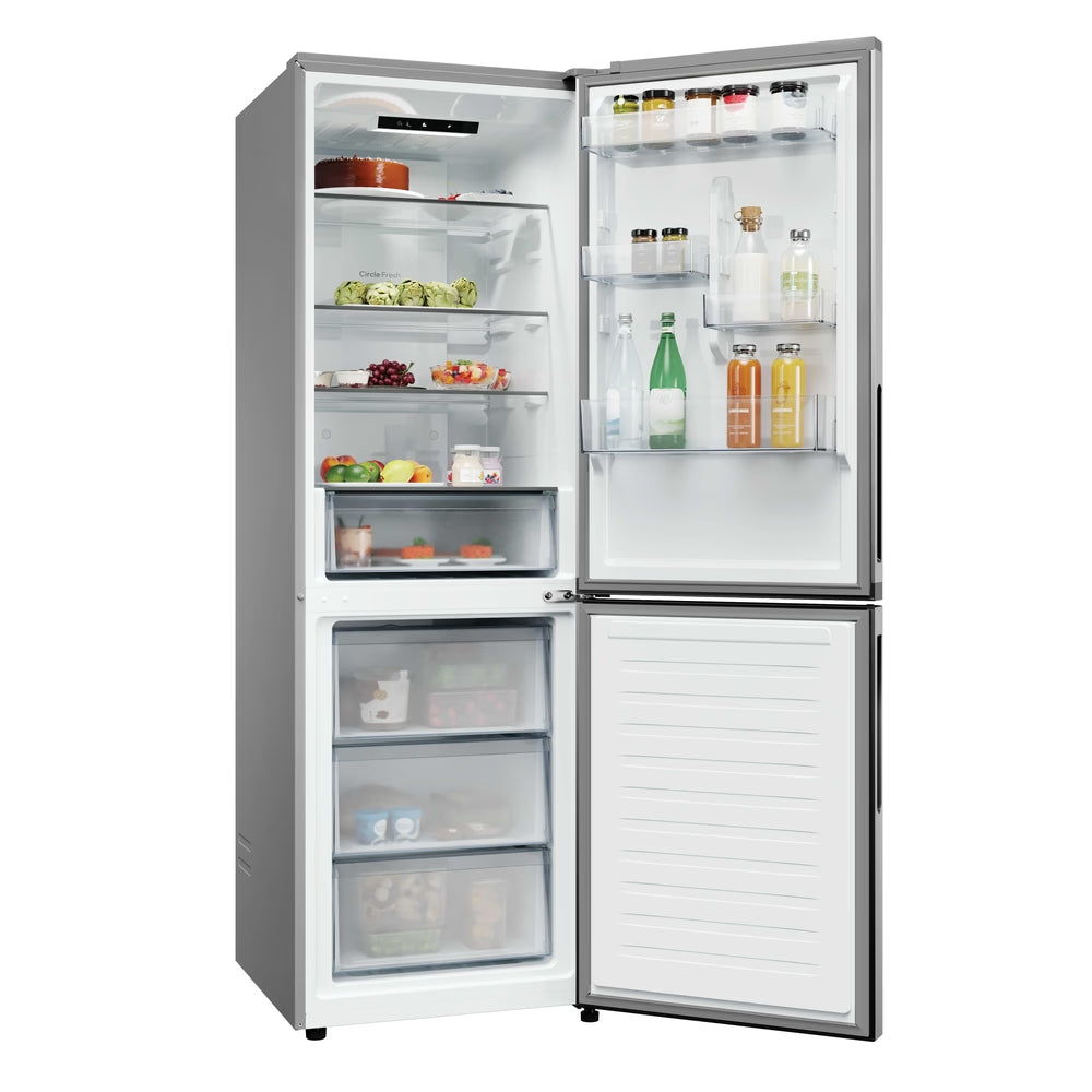 Hoover H-COMBI 300 355 Frost Free Freestanding Fridge Freezer - Inox | HONCQ2T618EXK from Hoover - DID Electrical