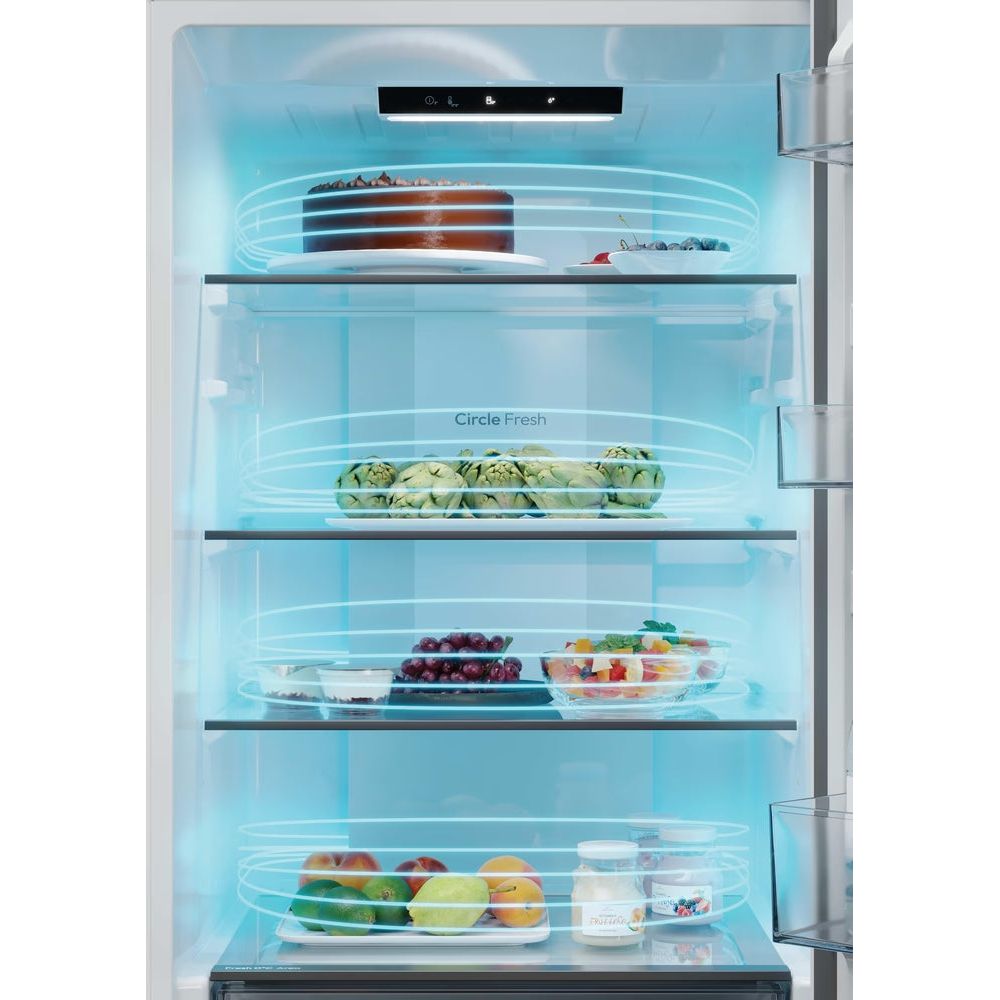 Hoover H-COMBI 300 355 Frost Free Freestanding Fridge Freezer - Inox | HONCQ2T618EXK from Hoover - DID Electrical