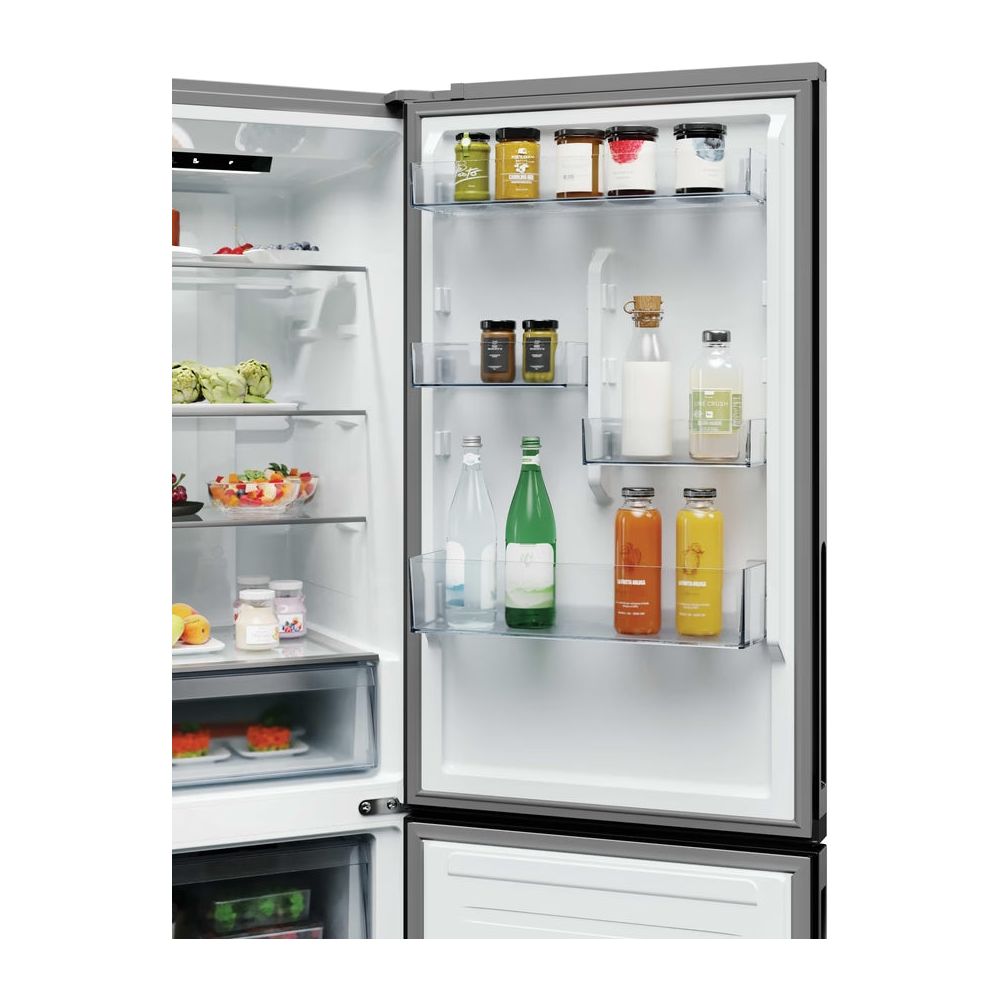 Hoover H-COMBI 300 355 Frost Free Freestanding Fridge Freezer - Inox | HONCQ2T618EXK from Hoover - DID Electrical