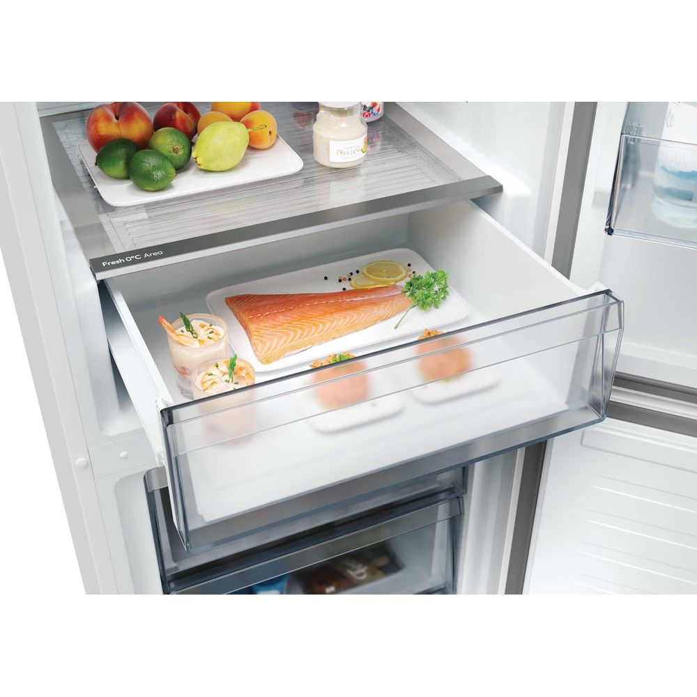 Hoover H-COMBI 300 355 Frost Free Freestanding Fridge Freezer - Inox | HONCQ2T618EXK from Hoover - DID Electrical