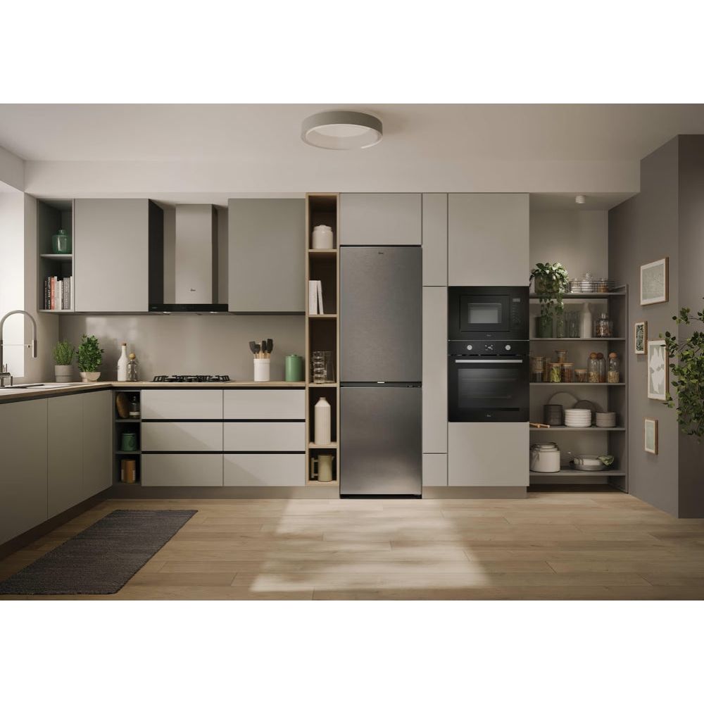 Hoover H-COMBI 300 355 Frost Free Freestanding Fridge Freezer - Inox | HONCQ2T618EXK from Hoover - DID Electrical