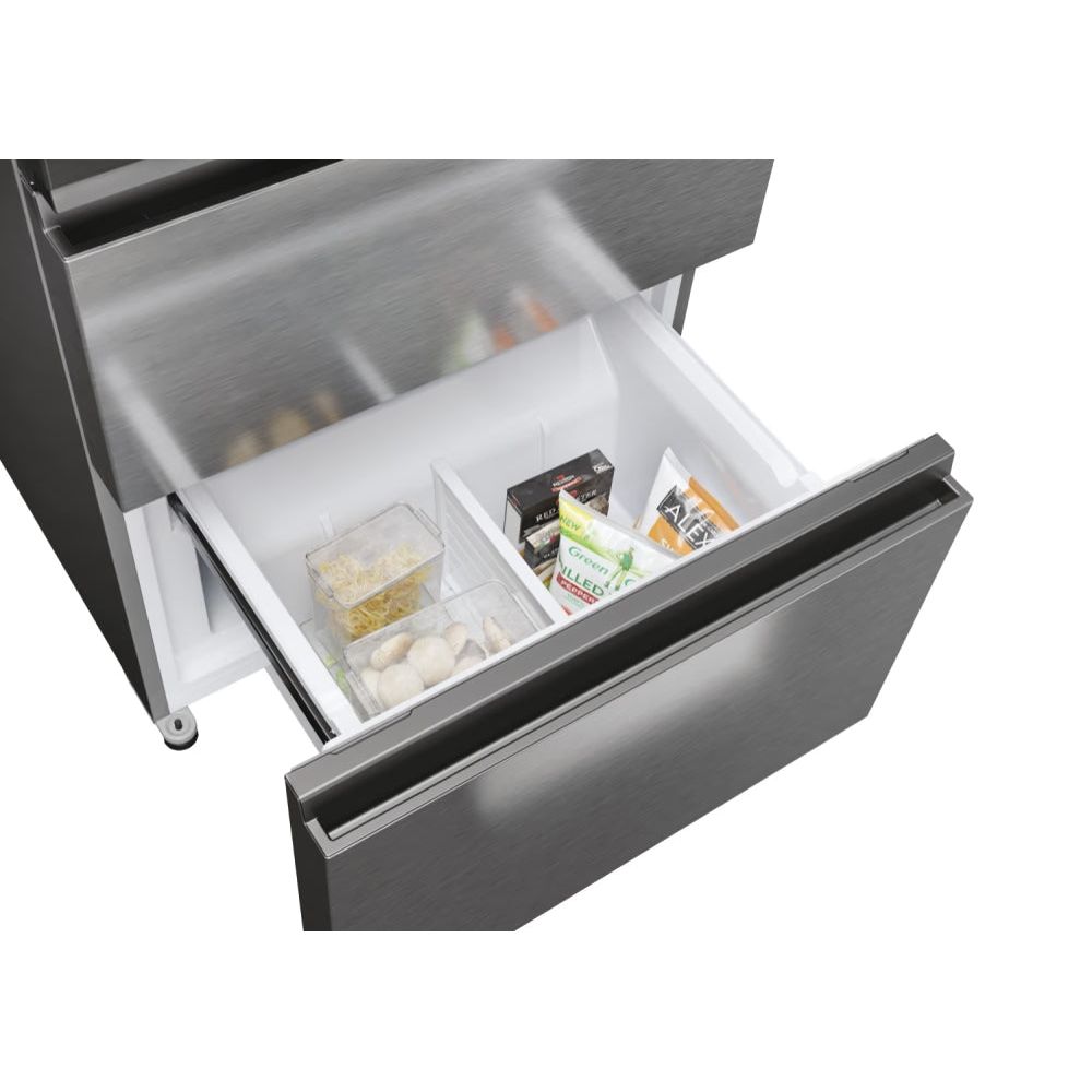 Hoover H-Fridge 700 Maxi 402L Frost Free Freestanding French Door Fridge Freezer - Platinum Inox | HONFQ2T718EXK from Hoover - DID Electrical