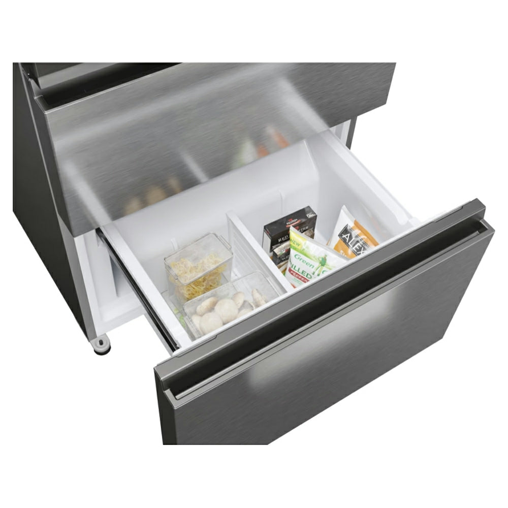 Hoover H-Fridge 700 Maxi 402L Frost Free Freestanding French Door Fridge Freezer - Platinum Inox | HONFQ2T718EXK from Hoover - DID Electrical