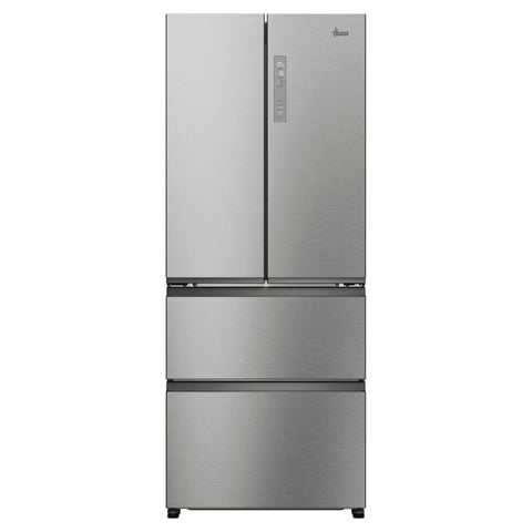 Hoover H-Fridge 700 Maxi 402L Frost Free Freestanding French Door Fridge Freezer - Platinum Inox | HONFQ2T718EXK