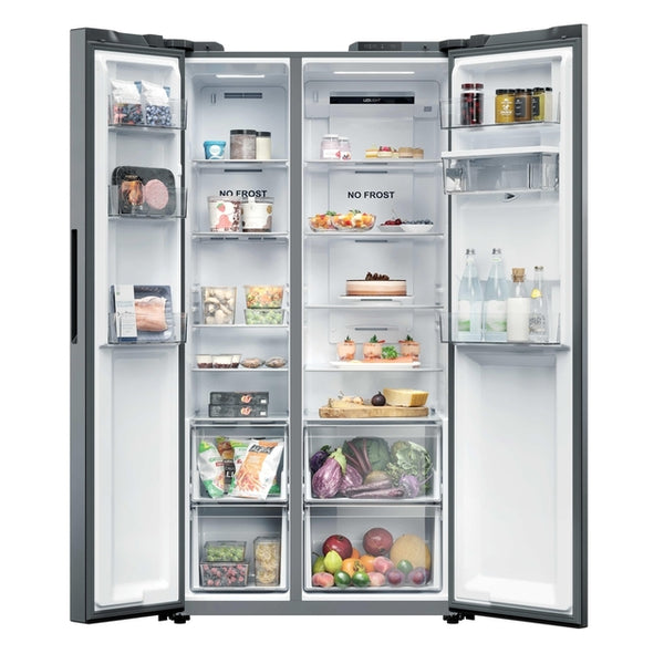 Hoover H-Fridge 500 Maxi 523L Frost Free American Style Fridge Freezer - Inox | HONSQ2T918EWXK
