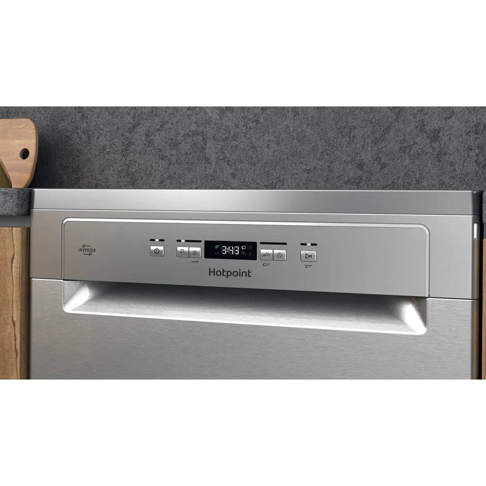 Hotpoint 60CM Freestanding Standard Dishwasher - Inox | HP2FFC14BN6XUK