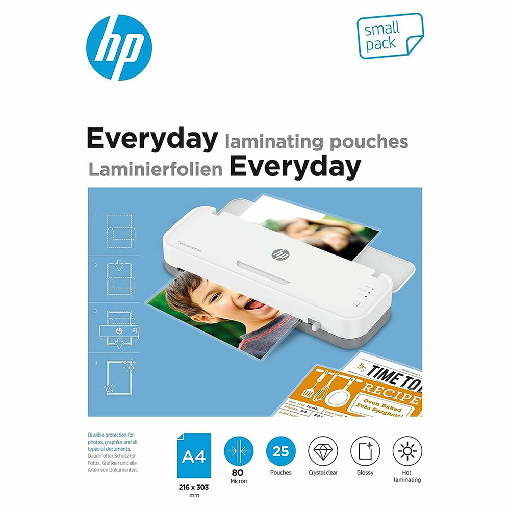 HP A4 80 Micron Everyday Laminating Pouches - Transparent | HP9153 from HP - DID Electrical
