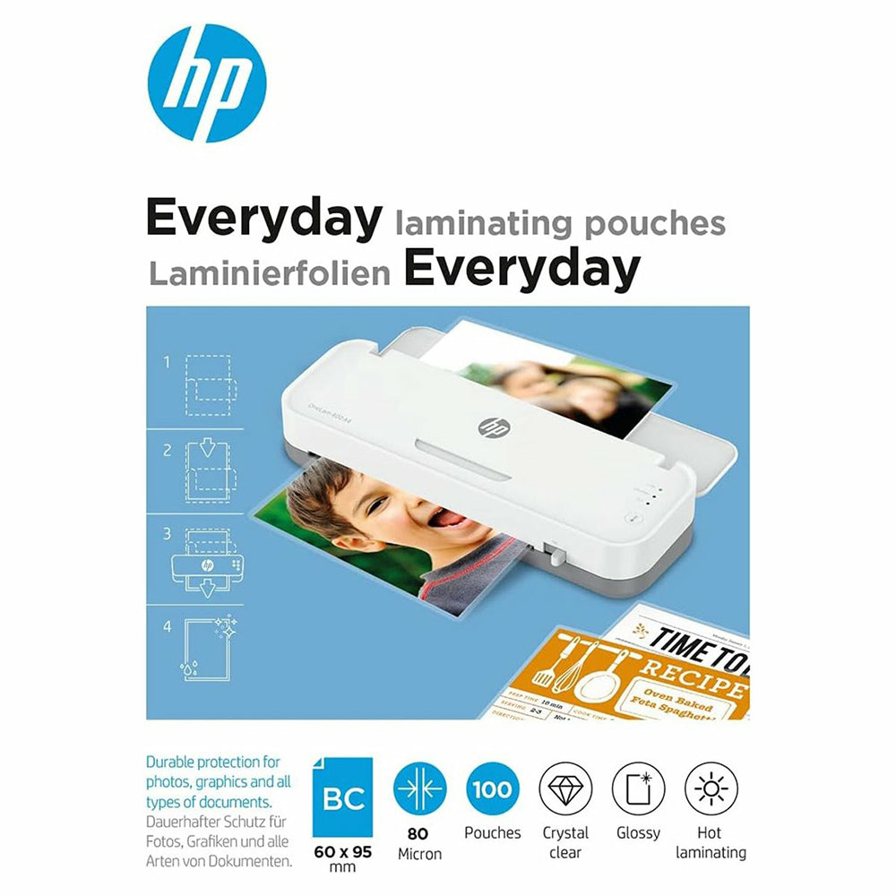 HP 80 Micron Everyday Laminating Pouches - Transparent | HP9157 from HP - DID Electrical