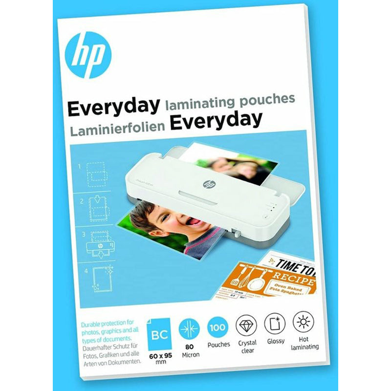 HP 80 Micron Everyday Laminating Pouches - Transparent | HP9157 from HP - DID Electrical