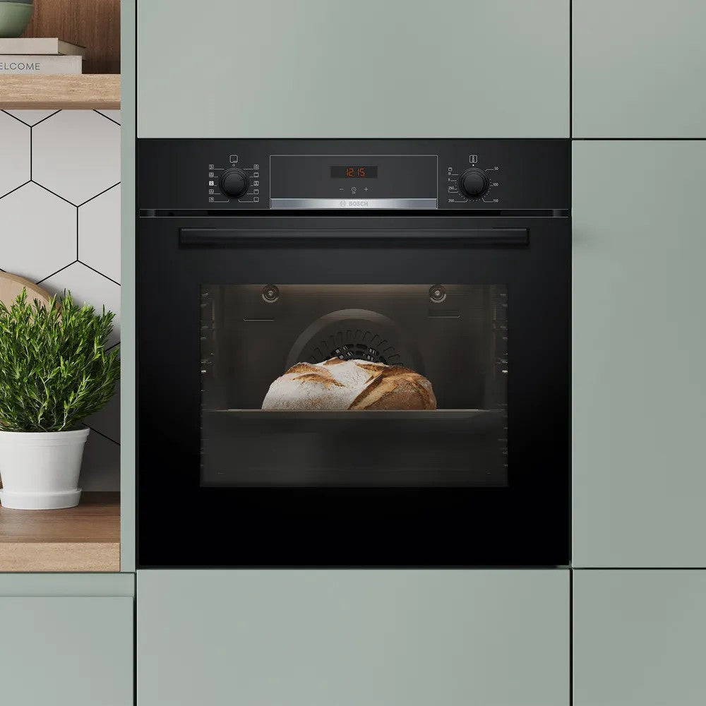 Bosch 71L Built-In Conventional Electric Single Oven - Black | HQA534BB3B from Bosch - DID Electrical