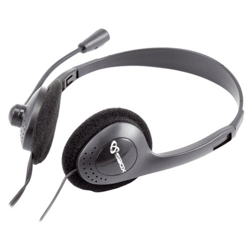 Sbox On-Ear Wired Headset - Black | HS-201 from Sbox - DID Electrical