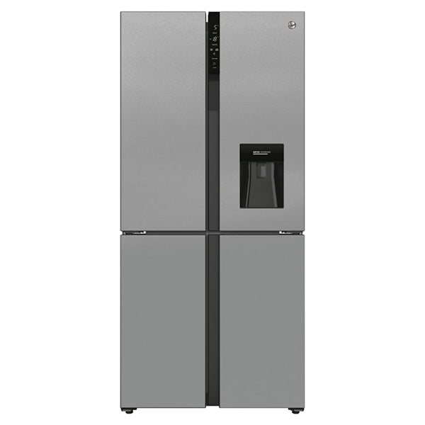 Hoover H-Fridge 700 Maxi 432L No Frost Freestanding American Fridge Freezer - New Gentle Silver | HSC818FXWDK from Hoover - DID Electrical
