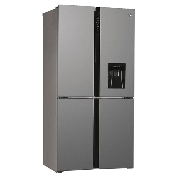 Hoover H-Fridge 700 Maxi 432L No Frost Freestanding American Fridge Freezer - New Gentle Silver | HSC818FXWDK from Hoover - DID Electrical