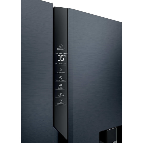 Haier S+ Series 7 573L Frost Free Freestanding American Fridge Freezer - Brushed Black | HSPR79F18EWMBUK from Haier - DID Electrical