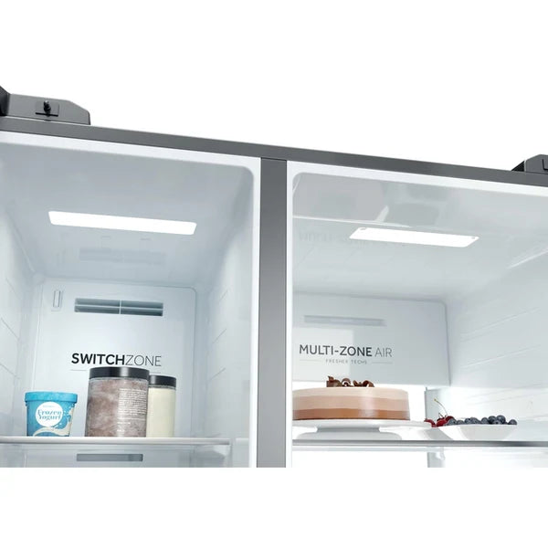 Haier S+ Series 7 573L Frost Free Freestanding American Fridge Freezer - Brushed Black | HSPR79F18EWMBUK from Haier - DID Electrical