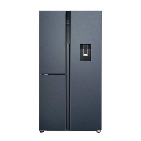 Haier S+ Series 7 573L Frost Free Freestanding American Fridge Freezer - Brushed Black | HSPR79F18EWMBUK