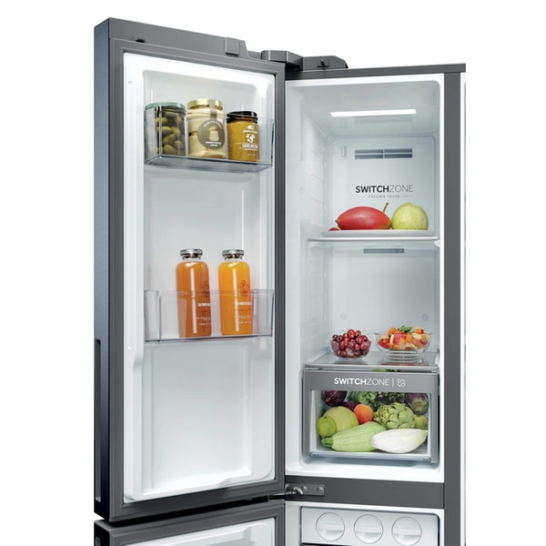 Haier S+ Series 7 573L Frost Free Freestanding American Fridge Freezer - Brushed Black | HSPR79F18EWMBUK from Haier - DID Electrical