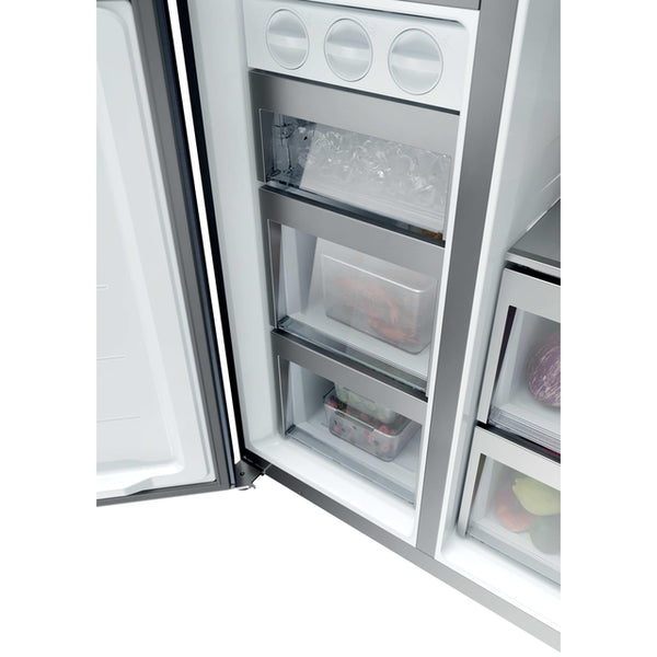 Haier S+ Series 7 573L Frost Free Freestanding American Fridge Freezer - Brushed Black | HSPR79F18EWMBUK from Haier - DID Electrical