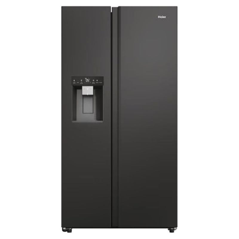 Haier SBS 90 Series 5 601L Frost Free Freestanding American Fridge Freezer - Slate Black | HSW59F18EIPT from Haier - DID Electrical