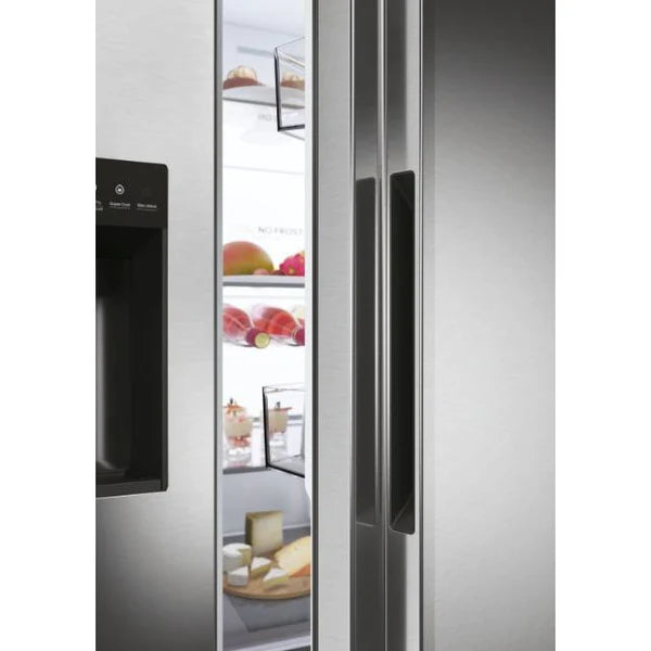Haier SBS 90 Series 7 601L Freestanding American Fridge Freezer - Platinum Inox | HSW79F18CIMM
