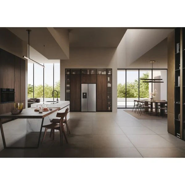 Haier SBS 90 Series 7 601L Freestanding American Fridge Freezer - Platinum Inox | HSW79F18CIMM