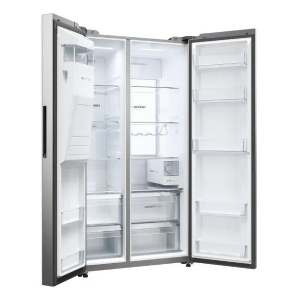 Haier SBS 90 Series 7 601L Freestanding American Fridge Freezer - Platinum Inox | HSW79F18CIMM
